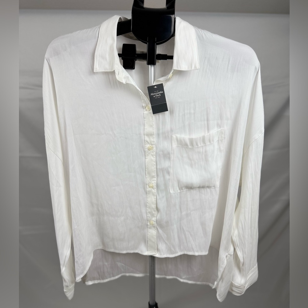 White Button-Up Blouse - image 2